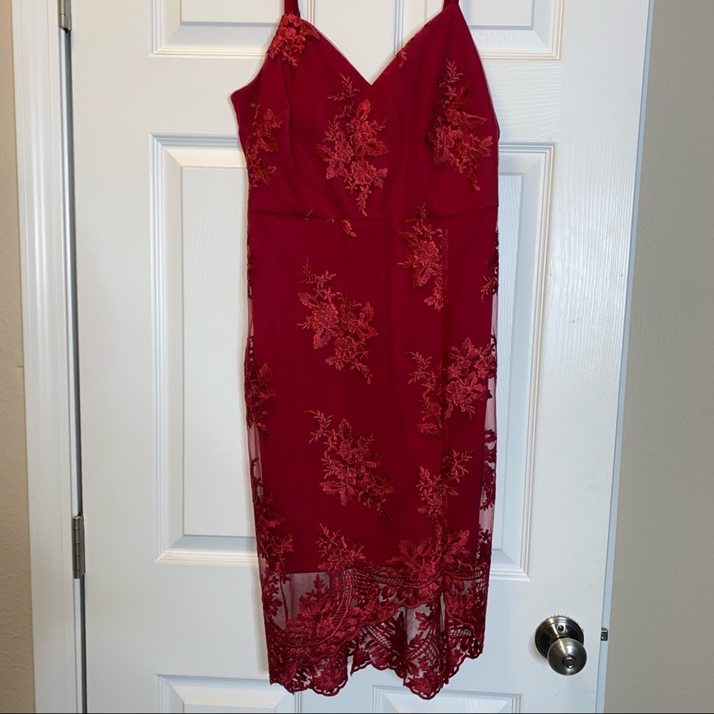 Red Midi Dress from GUESS